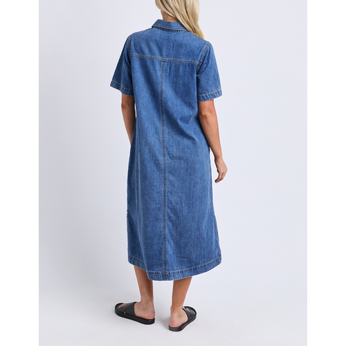 Elm Ayla Denim Midi Dress