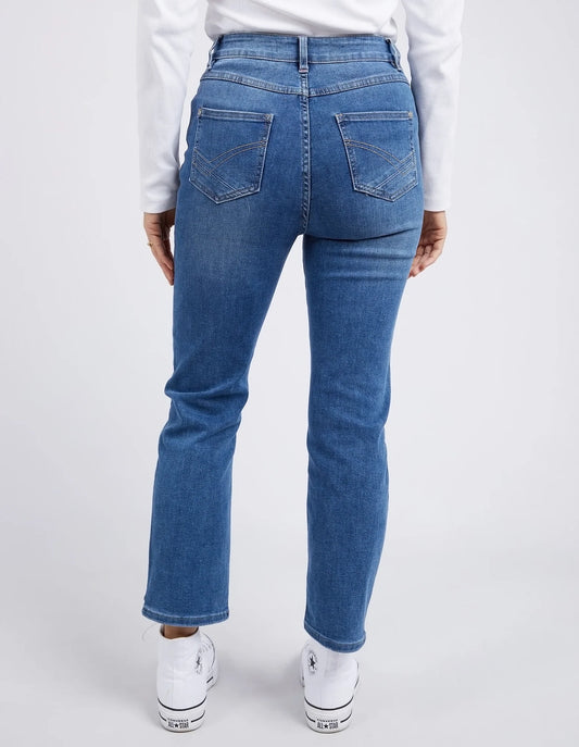 Ada Full Length Jean in Washed Blue