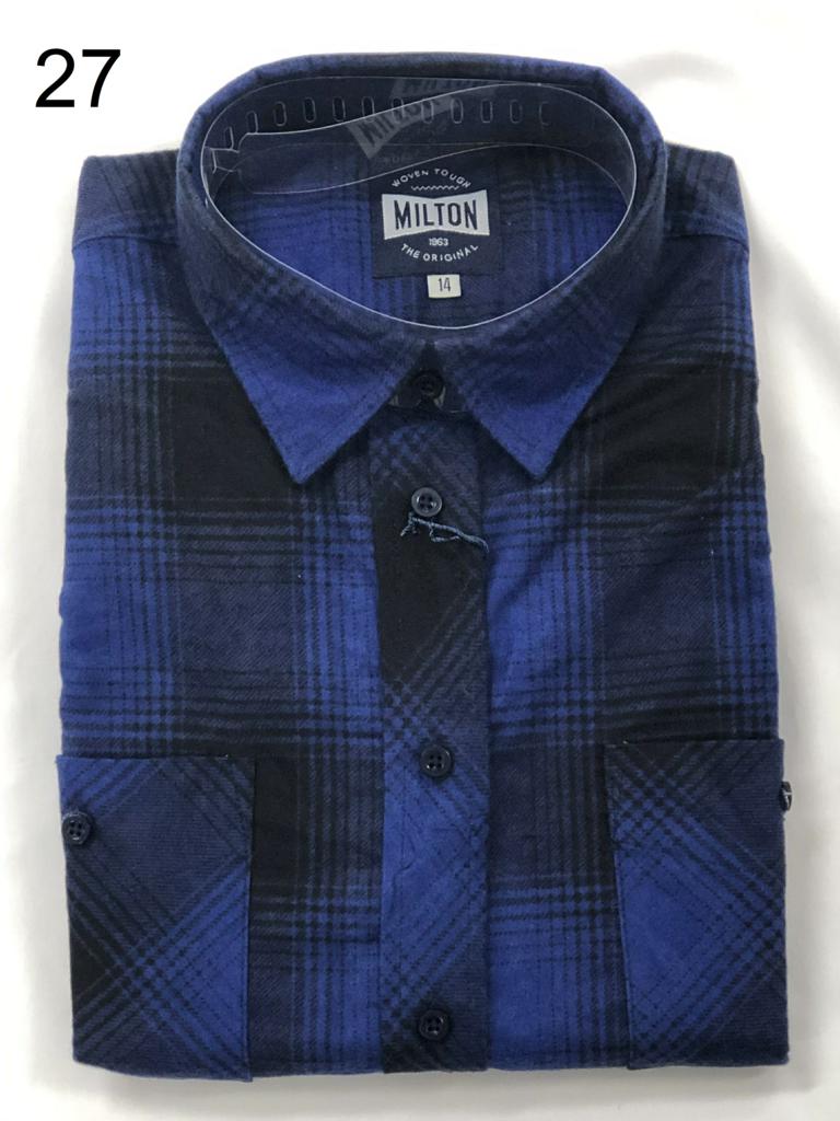 Milton Full Placket Flannellette Shirt 2XL-6XL