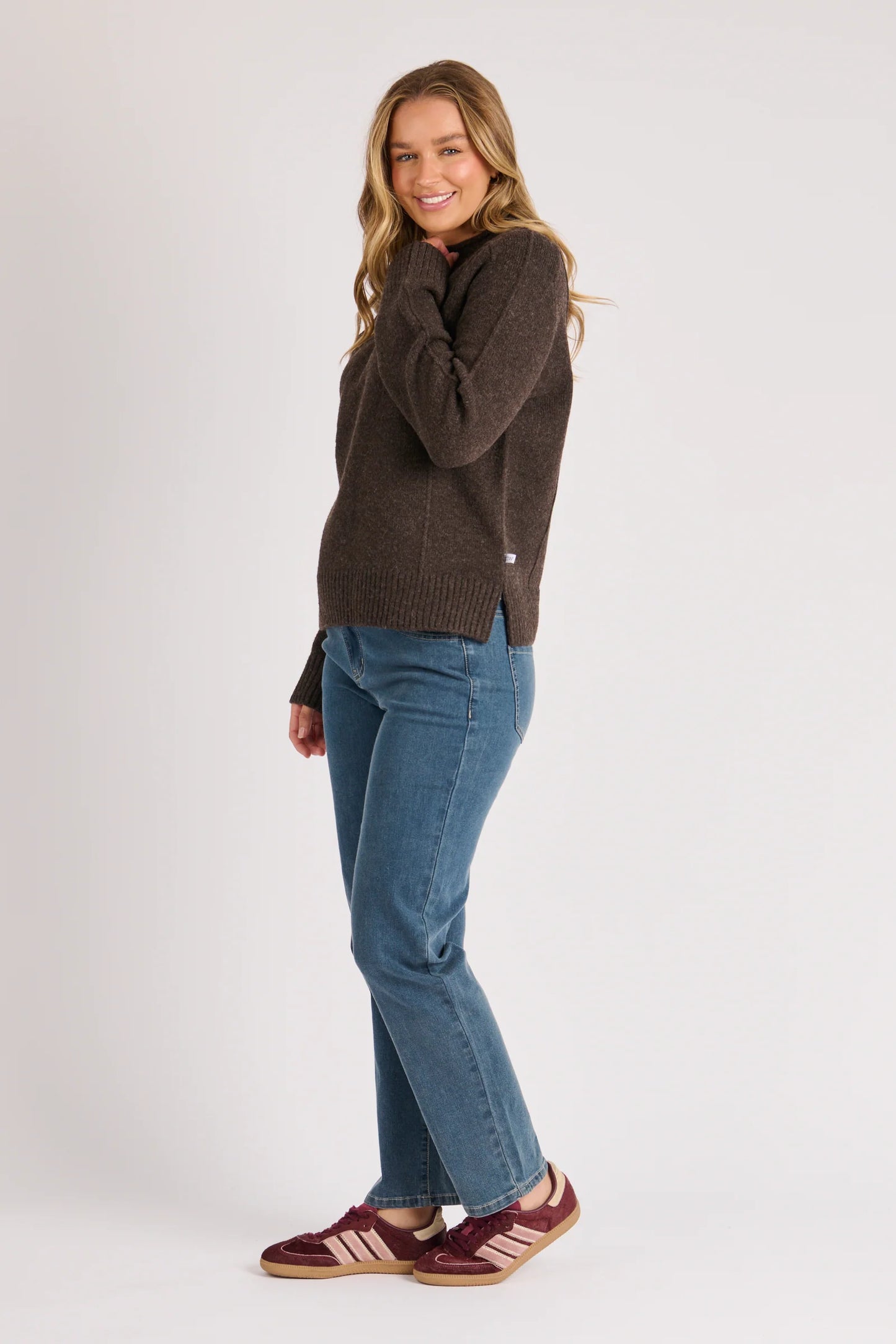 OTW Mock Neck Seam Detail Jumper