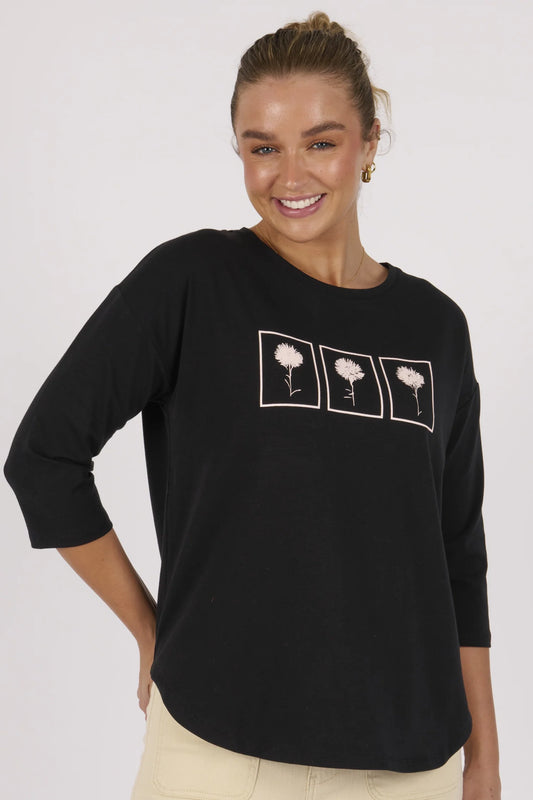 OTW 3/4 Sleeve Dandelion Tee