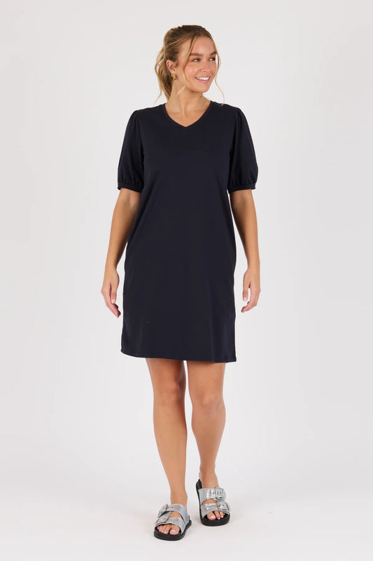 Otw Puff Sleeve A-Line Dress