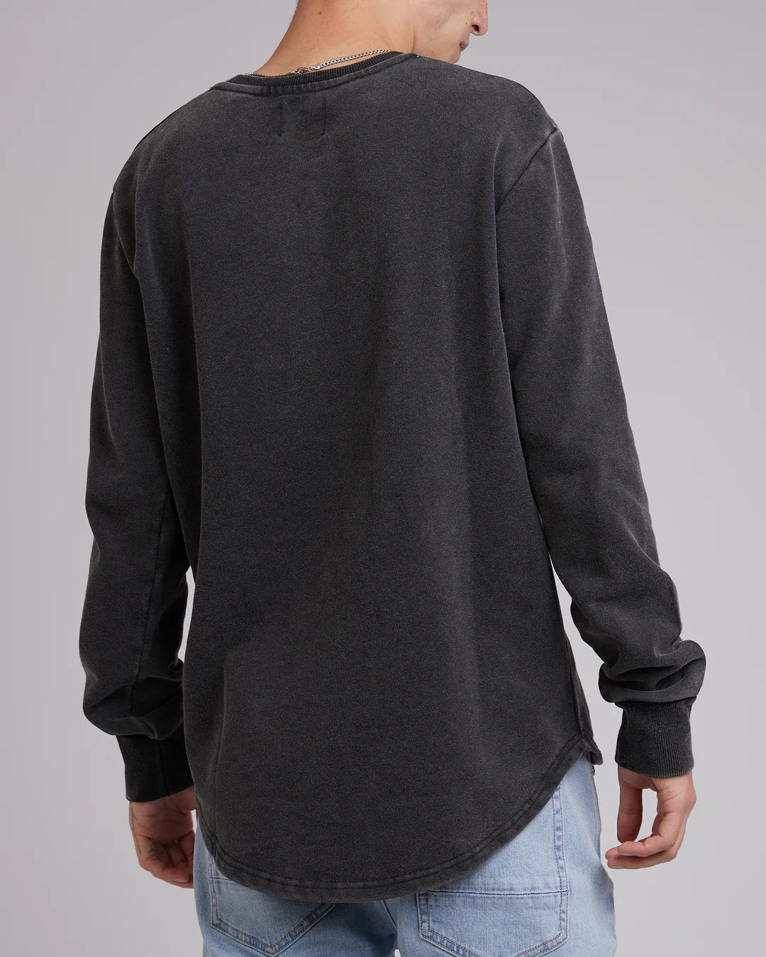 Silent Theory Mens Curved Hem Crew