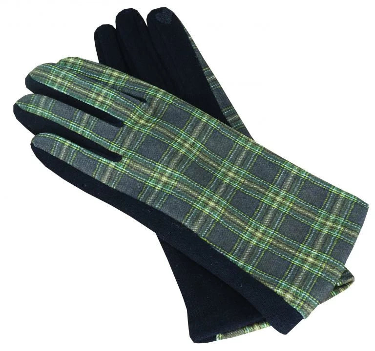 POLYESTER STRETCH GLOVE W/TARTAN