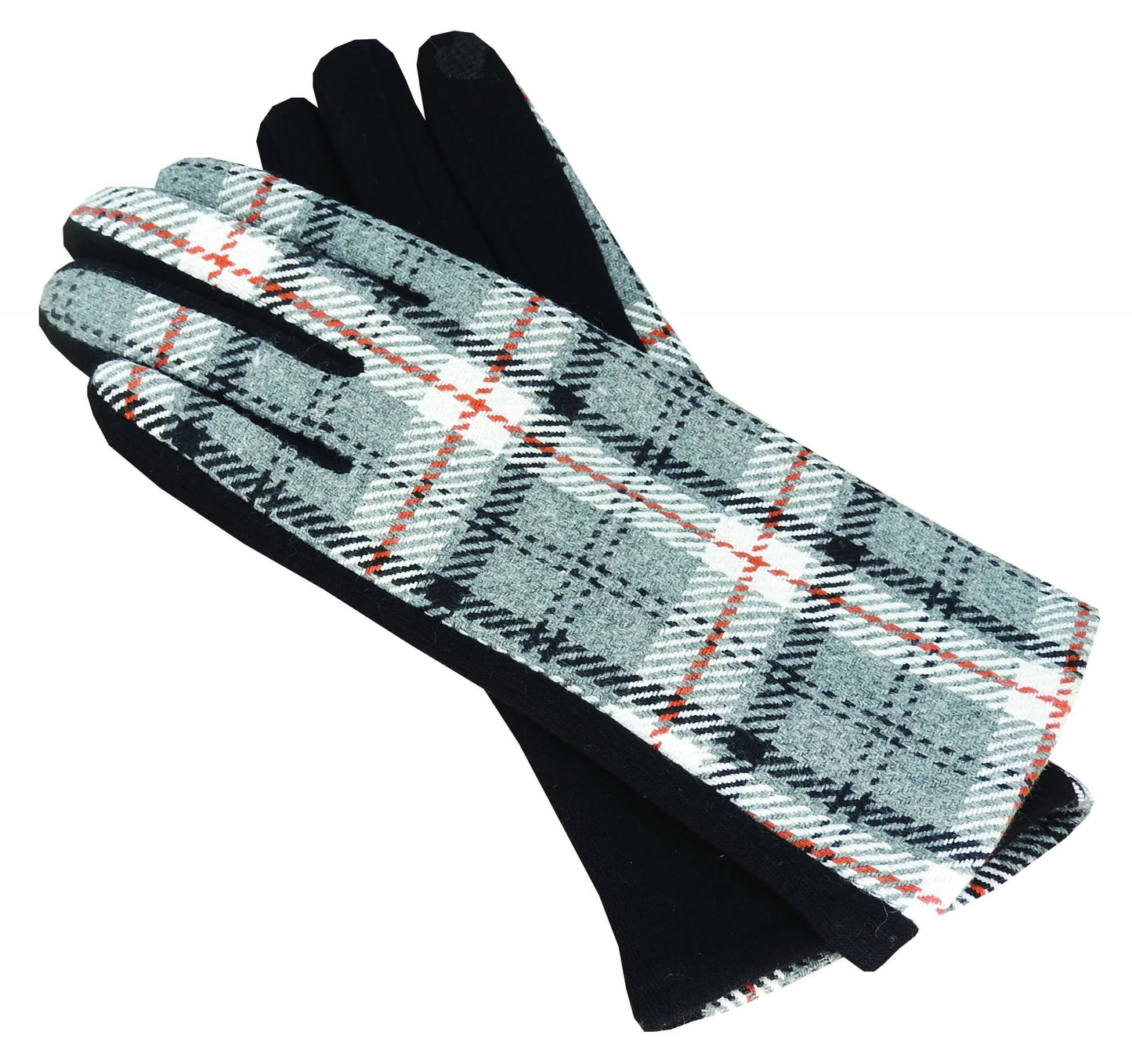 POLYESTER STRETCH GLOVE W/TARTAN