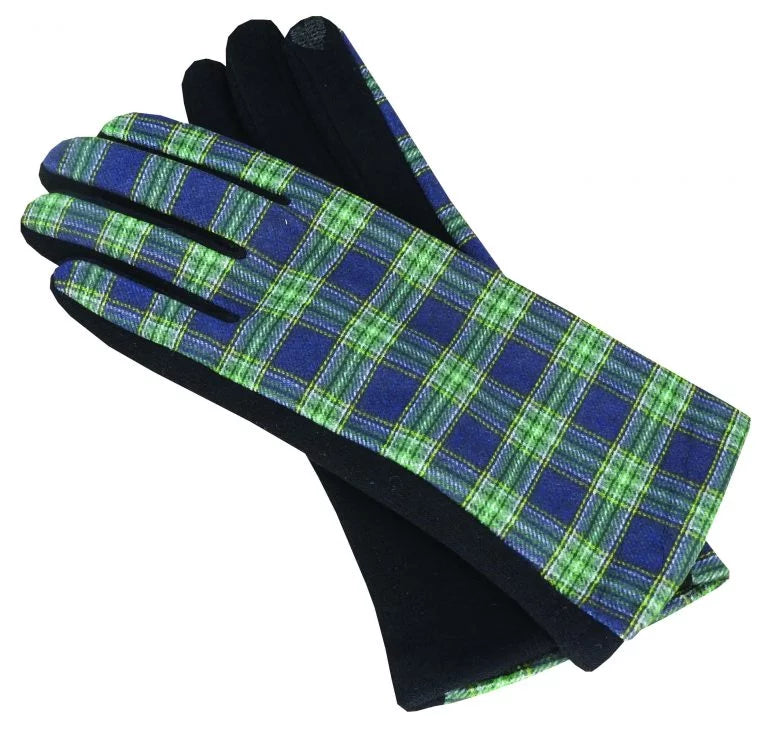 POLYESTER STRETCH GLOVE W/TARTAN