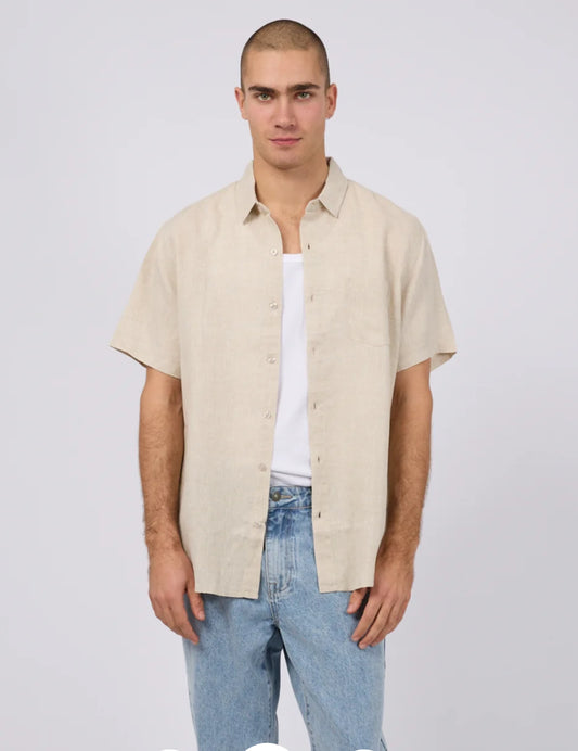 Silent Theory Mens Linen Short Sleeve Shirt