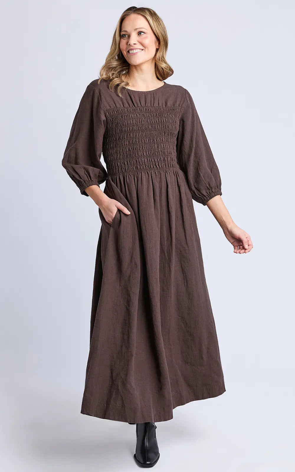 Elm Nora Shirred Dress