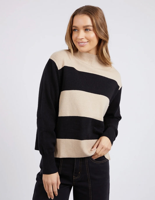 Foxwood Canterbury Knit Tan & Black Stripe