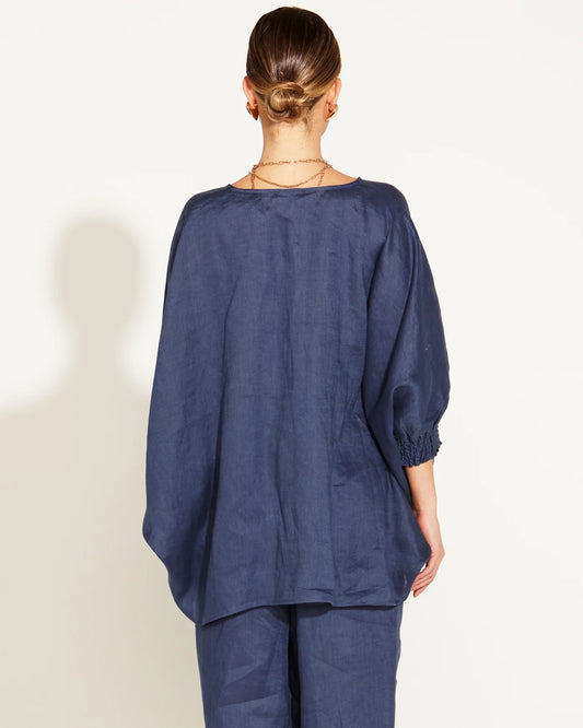 Fate and Becker  A Walk In The Park Oversized Linen Batwing Shirt