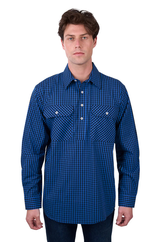 Hard Slog Astell 1/2 Placket LS Shirt