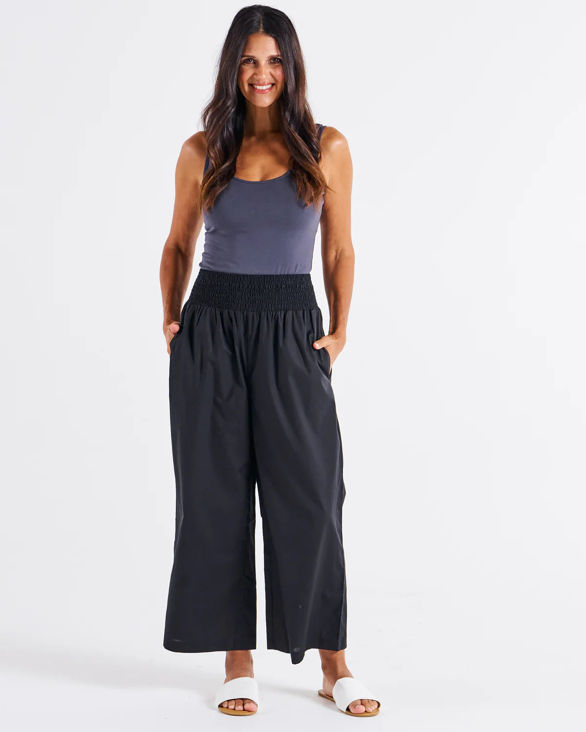 Betty Basics Sevilla Wide Leg Cotton Pants