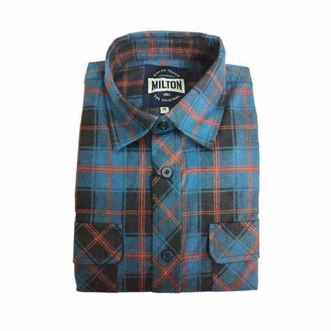 Milton Full Placket Flannellette Shirt 2XL-6XL