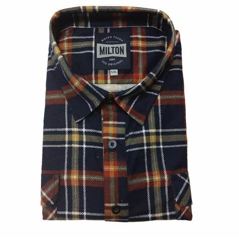 Milton Full Placket Flannellette Shirt 2XL-6XL