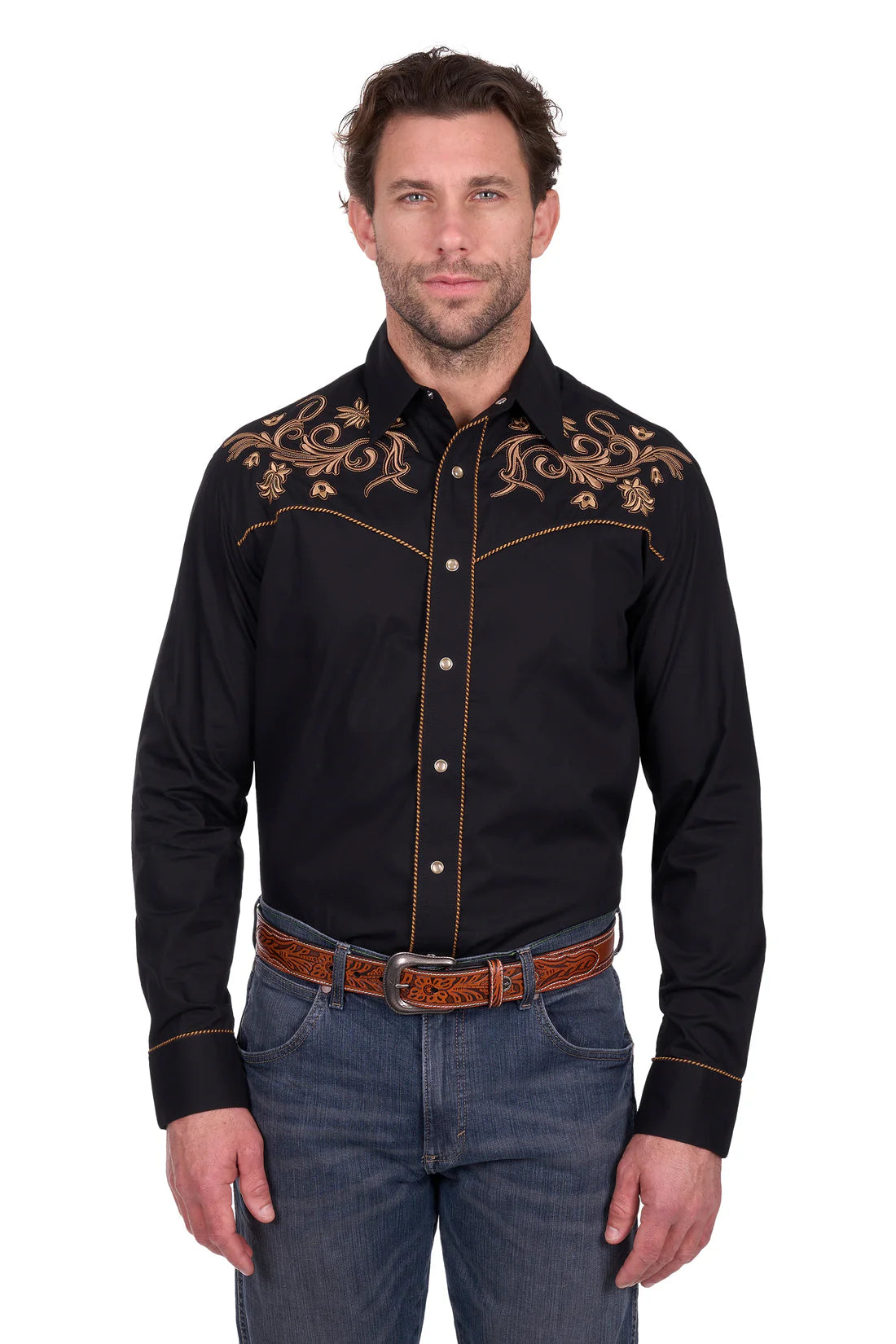 Wrangler Mens Luke Embroidered L/S Shirt