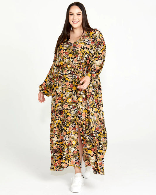 Sass Brigitte Balloon Sleeve Maxi Dress