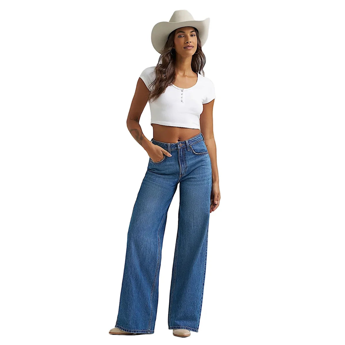 Wrangler Women's Hi Rise Wide Leg Bailey Jean