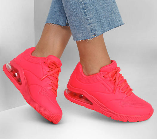 Skechers Womens UNO 2 - Great Kolor Neon Coral