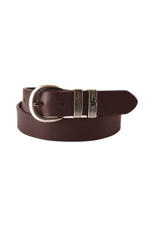 Thomas Cook Narrow Silver Twin Keeper Belt